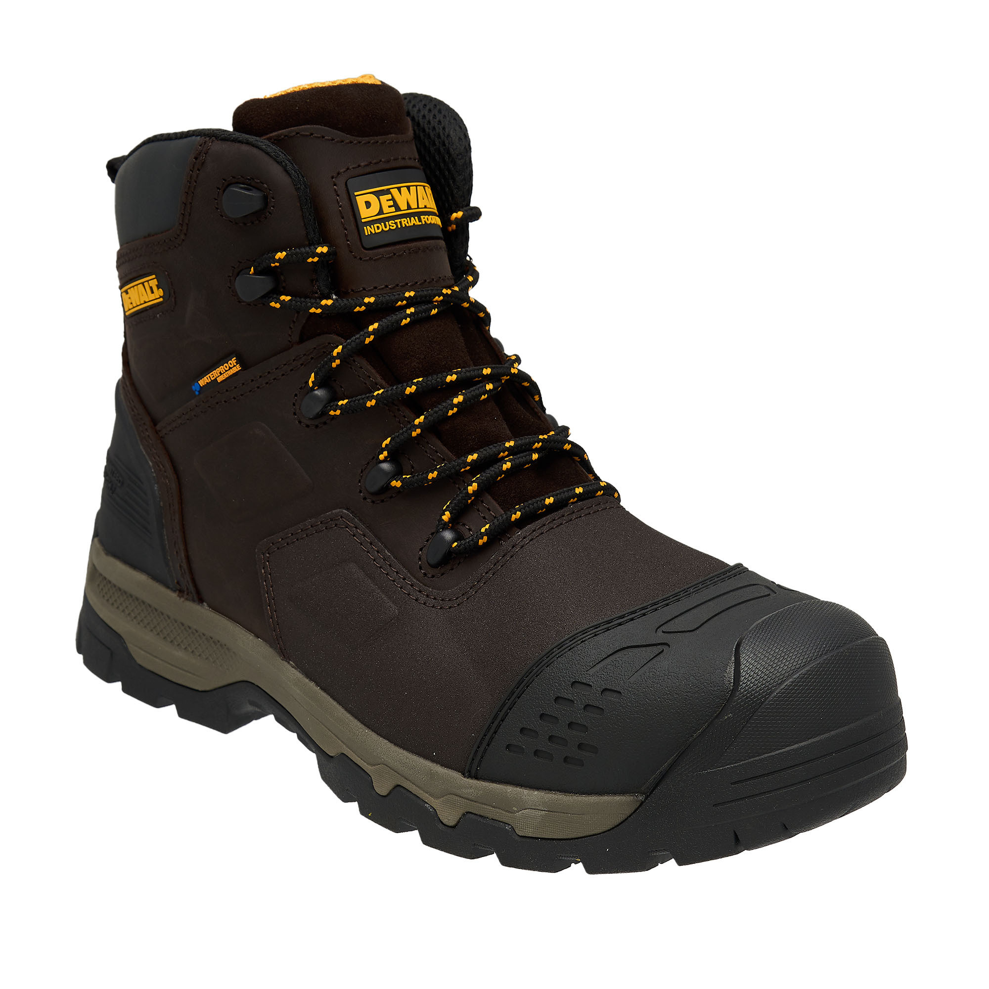 Dewalt Manvel Composite Toe Work Boots — Brown Crazy Horse, Model# Manvel WP/CT Brown Crazy Horse 8 M
